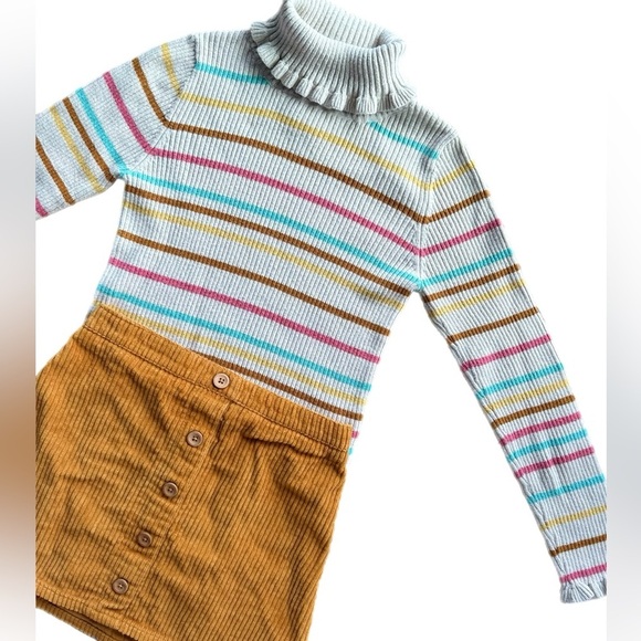 Tommy Bahama Girls 2PC Outfit - Turtle  Neck Knit Sweater & Skirt 7-8 - Picture 2 of 7